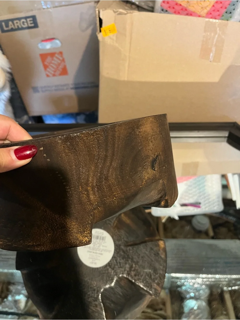 Studio McGee Wooden Decorative Bowl - Brown
